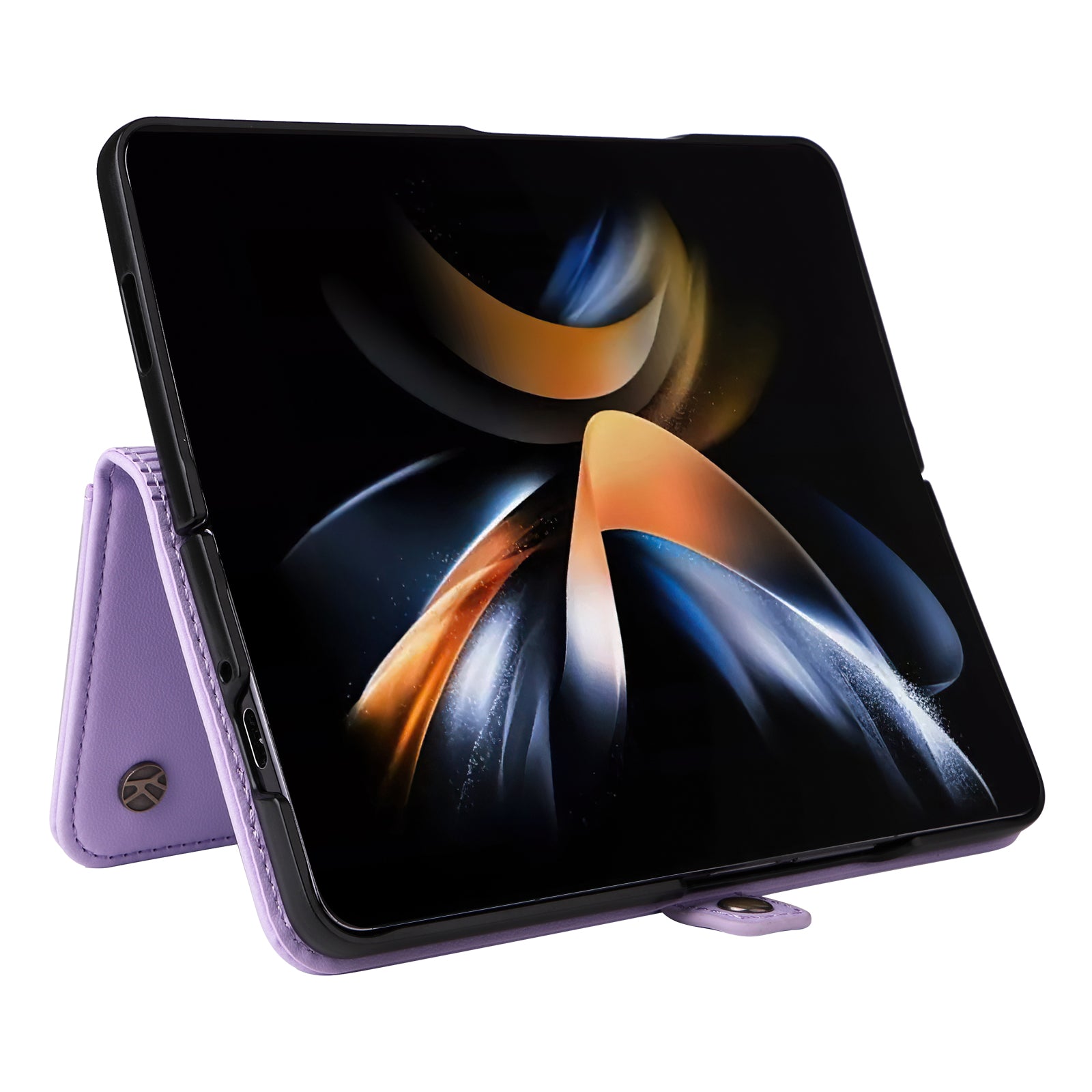YIKATU YK- 001 for Samsung Galaxy Z Fold6 5G Case PU Leather Strong Magnetic Flip hone Cover - Light Purple YIKATU YK- 001 for Samsung Galaxy Z Fold6 5G Case PU Leather Strong Magnetic Flip hone Cover - Light Purple